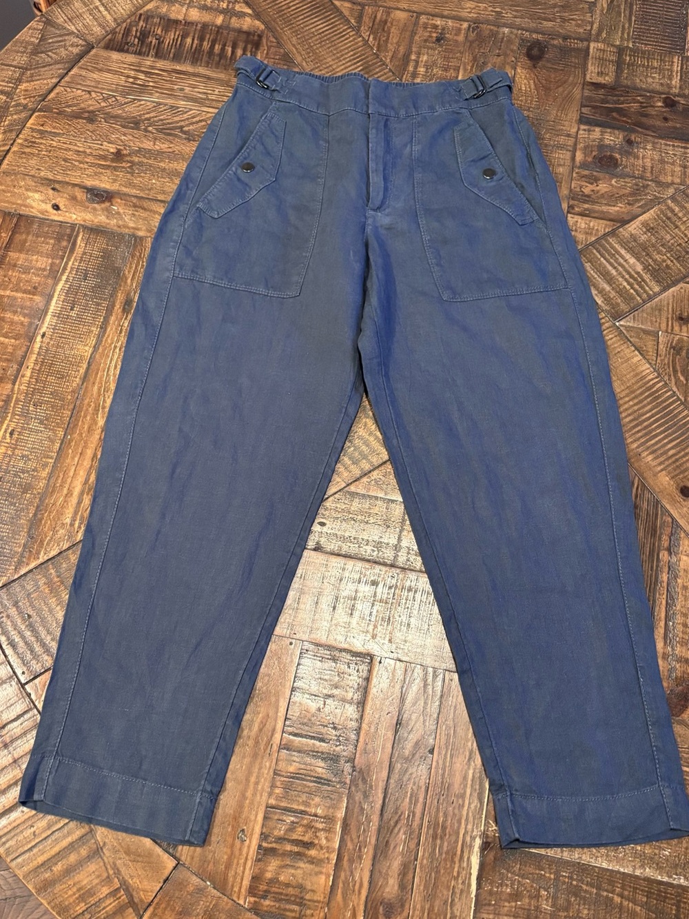 Athleta Voyager Linen Pant Women's Size OP Granite Blue. Great condition!